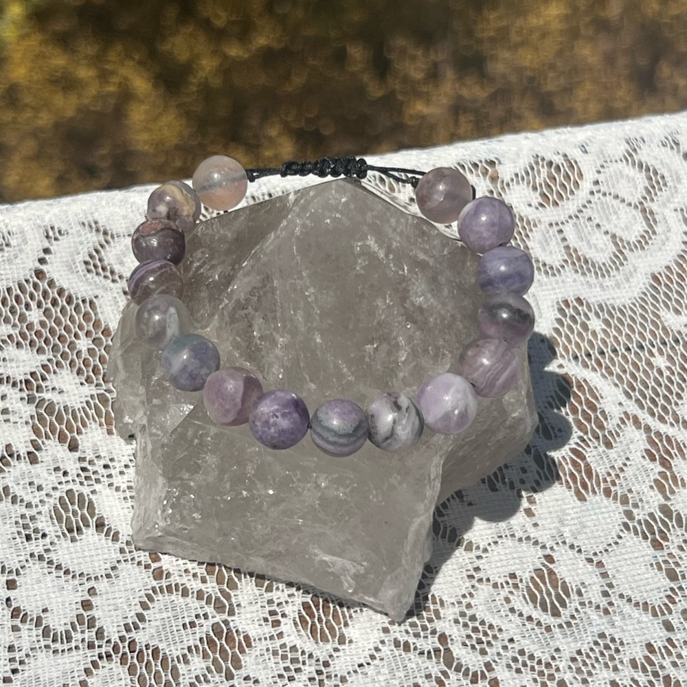 HM084 Bracelet Natural Matte Amethyst Adjustable
